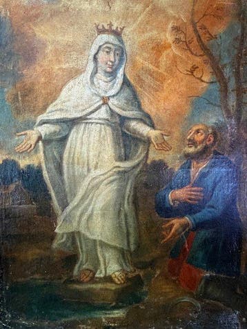 Italiaanse school (XVIII) - Apparizione della Vergine al