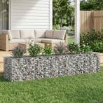 vidaXL Gabion Verhoogd Bed 2 pcs Zilver 260 x 60 x 55 cm, Verzenden, Nieuw, IJzer