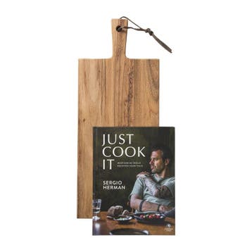 Borrelplank met kookboek - just cook it, Boeken, Kookboeken, Verzenden, Nieuw