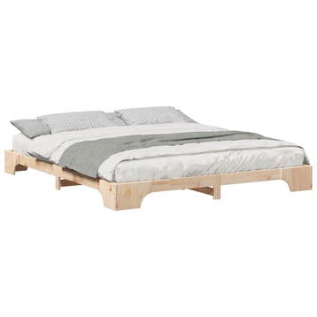 vidaXL Bedframe Bruin 180 x 210 cm Massief grenenhout, Huis en Inrichting, Slaapkamer | Bedden, Verzenden, Nieuw, Bruin, Hout