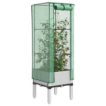vidaXL Plantenbak verhoogd met kashoes 40x40x140 cm, Verzenden, Nieuw, Minder dan 60 cm, 60 cm of meer