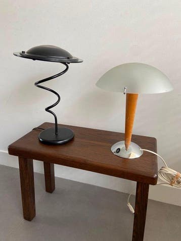 Steinhauer, IKEA - Lamp (2) - Staal, Hout, Plastic - Memphis
