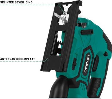 2dekans | VONROC Accu Decoupeerzaag 20V – 4 pendelstanden –, Ophalen of Verzenden, Zo goed als nieuw, VONROC