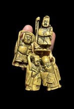 Collectie van 4 Shichifukujin-goden – Iconen van Japanse