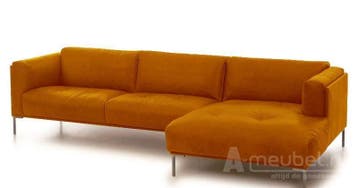 Loungebank Bern - loungebanken - Goud, Nieuw, 125 tot 150 cm, Leer, 250 tot 300 cm