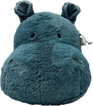 Label Label Hippo Harvey Blauw Muurdecoratie, Kinderen en Baby's, Speelgoed | Knuffels en Pluche, Verzenden, Nieuw