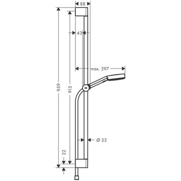 Doucheset HansGrohe Pulsify Select S 3 Jets Relaxation Met, Ophalen of Verzenden, Nieuw