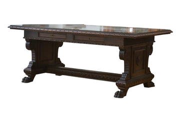 Bibliotheektafel - Hout, Glas