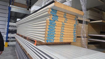 Wandpanelen,sandwichpanelen, 60 mm, wit/wit, Verzenden, Nieuw