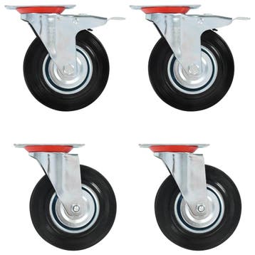 vidaXL Zwenkwielen 4 st 125 mm, Verzenden
