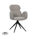 Stoel Vidar | Mushroom | Royal Boucle | Zwart Metalen Frame, Verzenden, Nieuw in verpakking