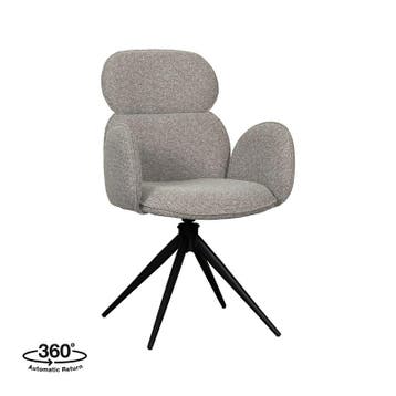 Stoel Vidar | Mushroom | Royal Boucle | Zwart Metalen Frame, Verzenden, Nieuw in verpakking