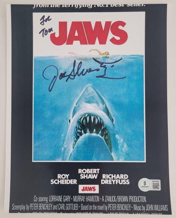Jaws (1975) - Steven Spielberg - Joe Alves - Autograph,, Nieuw