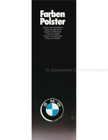 1975 BMW PROGRAMMA KLEUREN EN BEKLEDING BROCHURE, Boeken, Nieuw, BMW, Author