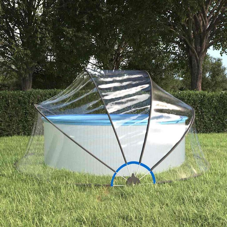 vidaXL Zwembadoverkapping rond 315x158 cm PVC, Tuin en Terras, Zwembad-toebehoren, Nieuw, Verzenden