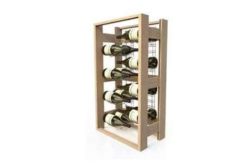 Wijnrek Hout | 8 Verchroomde niveaus | 16 Magnums | 630x3..., Verzenden, Nieuw in verpakking