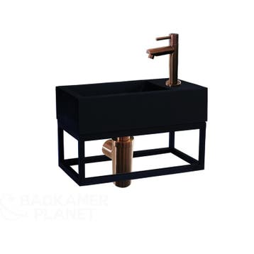Sani Royal Fontein Frame Mat Zwart Quartz Brons, Nieuw