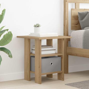 vidaXL Nachtkastje met lade Artisan Eiken 41 x 40 x 45 cm, Huis en Inrichting, Slaapkamer | Nachtkastjes, Minder dan 45 cm, Verzenden