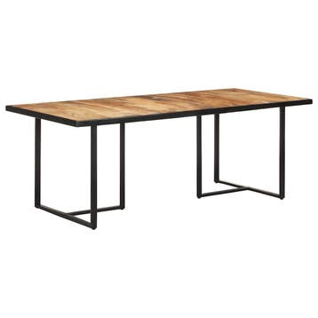vidaXL Eettafel 200 cm ruw mangohout, Huis en Inrichting, Verzenden, Nieuw
