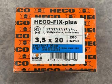 Veiling - 6x Heco spaanplaatschroeven ø3,5x20mm 200-delig, Nieuw