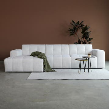 *WOONWINKEL* PEPP Interiors Wave Hoekbank Met Ruiten Ivoor, Huis en Inrichting, Banken | Bankstellen, Verzenden, Nieuw