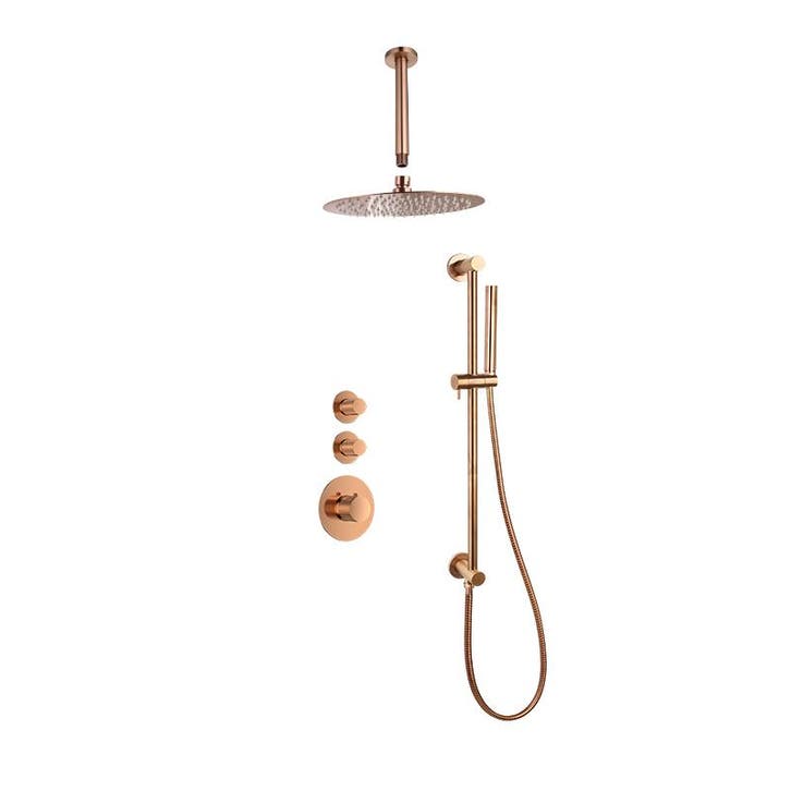 Sani Royal Pro Inbouw Regendouche Brons Geborsteld Messing, Doe-het-zelf en Verbouw, Sanitair