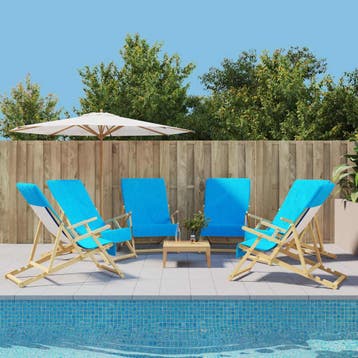 vidaXL Strandhanddoeken 6 st 400 g/m² 60x135 cm stof, Verzenden, Nieuw