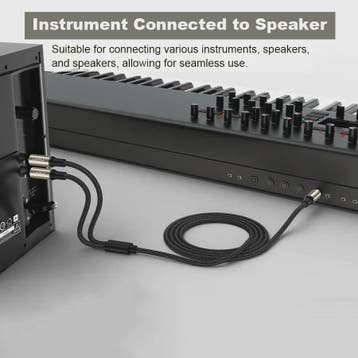 6.35mm TRS naar Dual 6.35mm TS Mono Y-Splitter Audio Kabel -, Verzenden, Nieuw