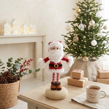 Kerstman Haken voor Mini Kerststal - Haakpret Anja Toonen, Ophalen of Verzenden, Nieuw