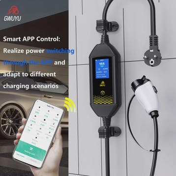 Draagbare EV Charger GWUYU 3.5kW - Type 1, 2, GBT - APP Bedi, Verzenden, Nieuw
