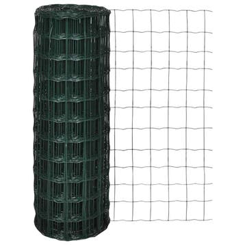 vidaXL Euro hek 25x1,2 m staal groen, Verzenden, Nieuw, IJzer, 2 meter of meer
