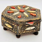 Sieradendoos - Brons, Hout, Legering, Messing, Been, Fluweel, Antiek en Kunst