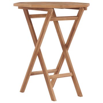 vidaXL Tuintafel inklapbaar 60x60x75 cm massief teakhout, Verzenden, Nieuw, Hout