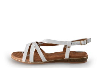 Manfield Sandalen in maat 36 Wit, Verzenden, Wit, Sandalen of Muiltjes, Zo goed als nieuw
