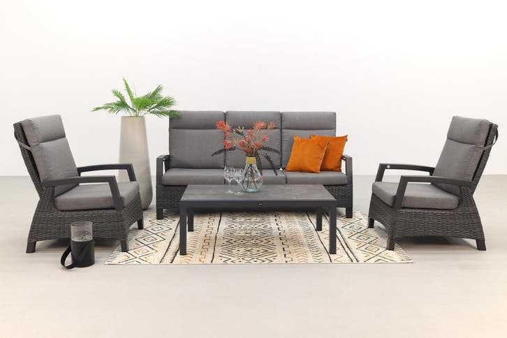 VDG Darwin/Atlanta stoel-bank loungeset verstelbaar -, Tuin en Terras, Tuinsets en Loungesets, Loungeset, Nieuw, Wicker, Verzenden