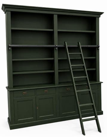 Boekenkast flessengroen Kesteren 200 x 240cm, Huis en Inrichting, Kasten | Boekenkasten, Ophalen of Verzenden, Nieuw
