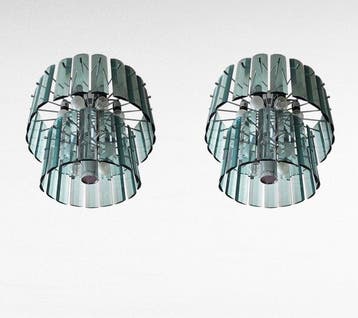 Arteluce - Ico Parisi - Kroonluchter (2) - 2041 - Staal