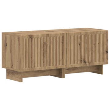 vidaXL Tv-meubel Artisanaal eiken Bewerkt hout, Minder dan 50 cm, Verzenden, Nieuw, Minder dan 100 cm