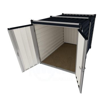 3 meter opslagcontainer OSB3 vloer 2,5cm Grijs