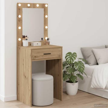 vidaXL Plafondtafel Artisan Eiken 50 x 41 x 135 cm Bewerkt, Huis en Inrichting, Verzenden, Nieuw