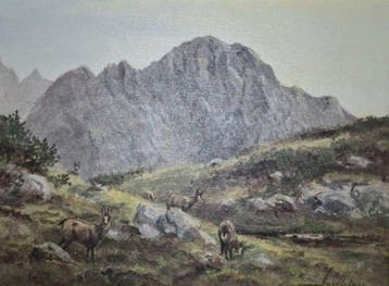 J. Inethlage (XX) - Camosci in alta montagna - NO RESERVE