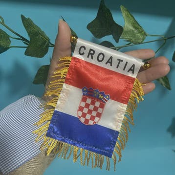 Mini Vlag Kroatië voor Auto - 8x12cm Polyester, Dubbelzijdig, Verzenden, Nieuw