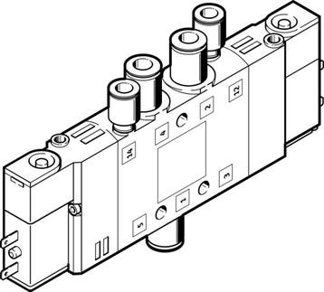 Festo 5/2 Bistabiel Lucht Magneetventiel QS-4 180L/Min -, Verzenden, Nieuw