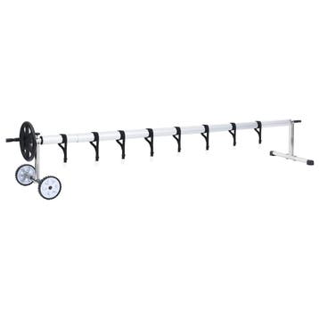vidaXL Zwembadhoesroller met roestvrijstalen frame, Verzenden, Nieuw