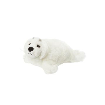 Nature Plante pluche zeehond - knuffel - wit - 16 cm, Verzenden, Nieuw
