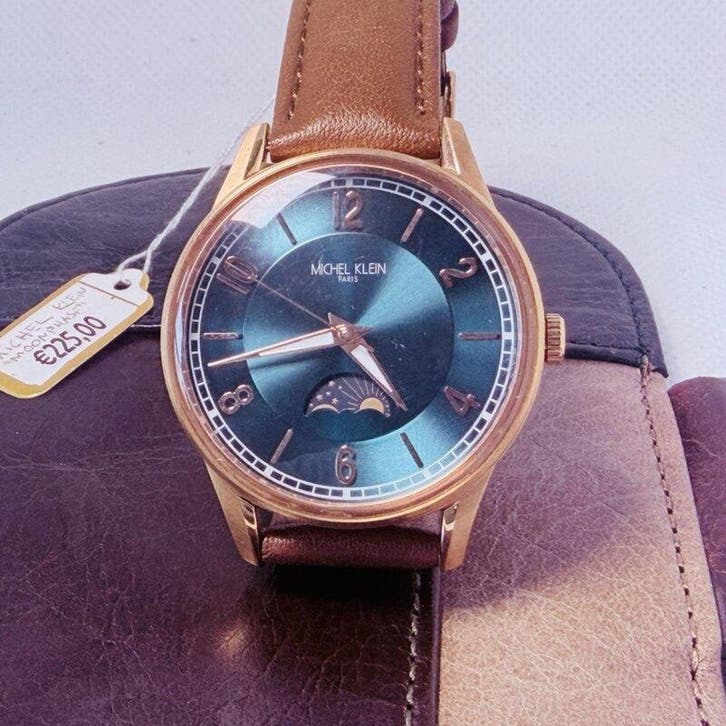 Moonphase herenhorloge - Michel Klein Paris dresswatch, Kinderen en Baby's, Kinderkleding | Maat 128