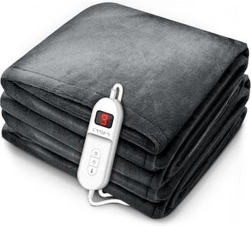 Sinnlein® Elektrische deken - Warmtedeken - 200x180cm - Grij, Verzenden, Zo goed als nieuw