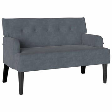 Chesterfield Bank Grijs Fluweel | Retourdeal 47% Korting, Huis en Inrichting, Minder dan 75 cm, Tweepersoons, Ophalen of Verzenden