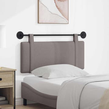 vidaXL Hangend hoofdbord Taupe Stof, Verzenden, Nieuw, Stof