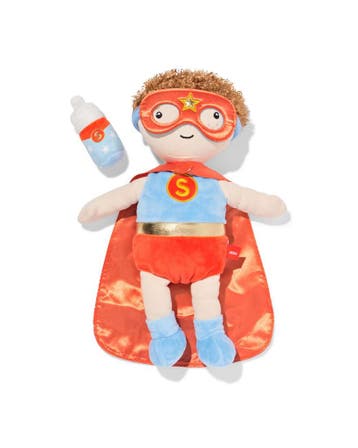 HEMA Knuffelpop superheld 43cm, Verzenden, Nieuw